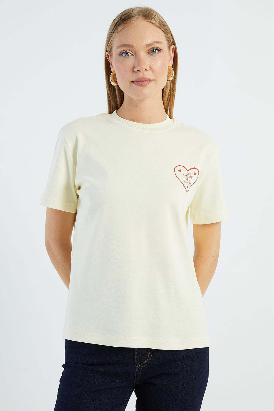 More Amore Per Favore Printed T-Shirt - MALLTURK