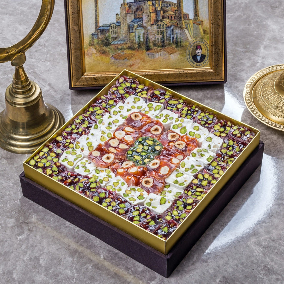 Assorted Mosaic Turkish Delight Box, 1200g – 42.34oz - MALLTURK