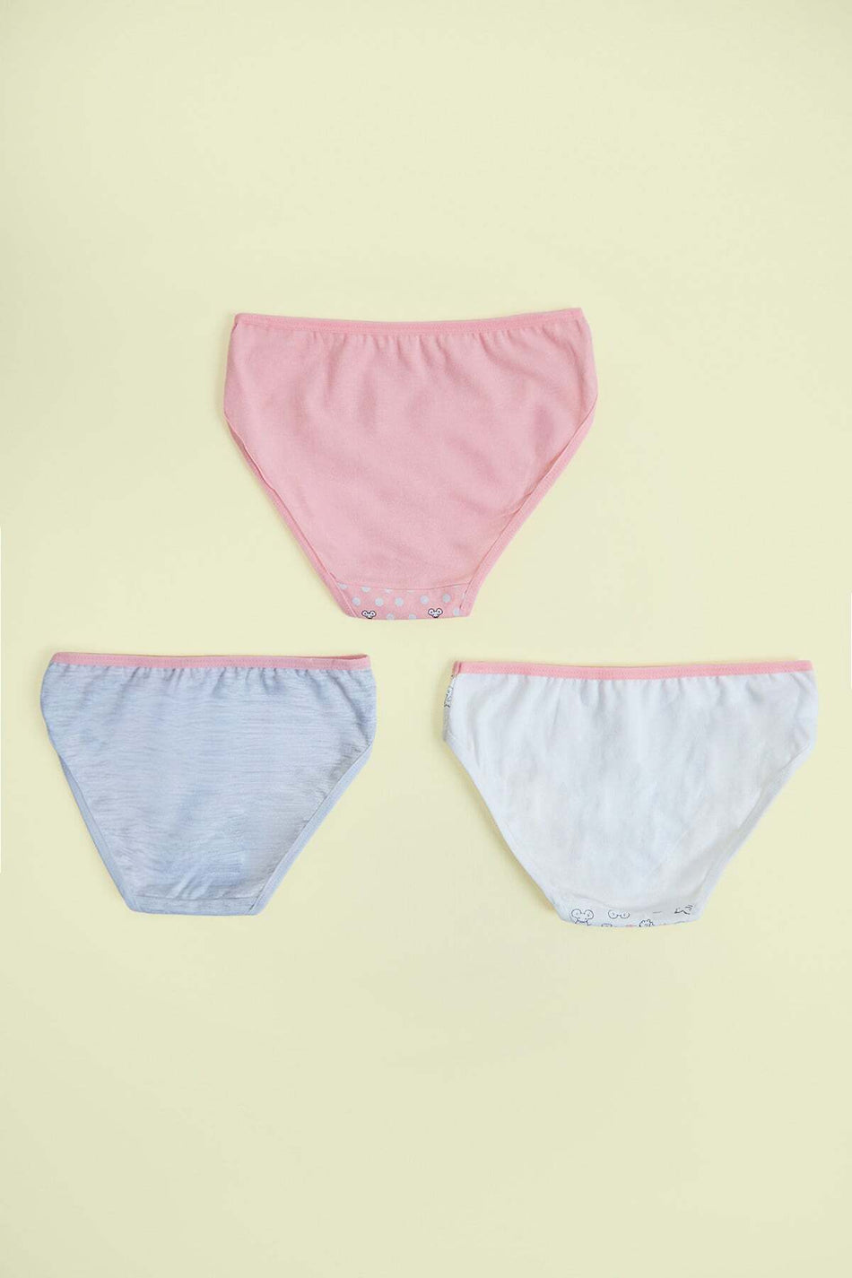 Mouse Printed 3-Piece Girls' Panties - MALLTURK