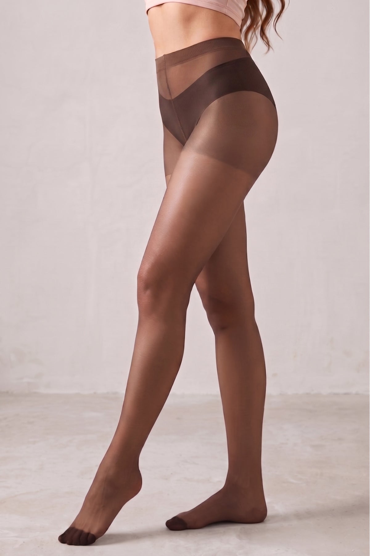 Mürdüm 15 Den Shiny Pantyhose - MALLTURK