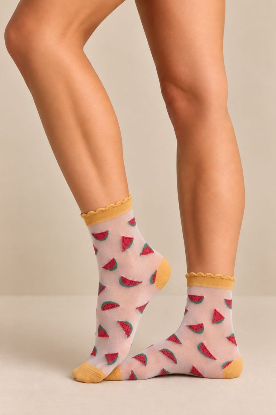 Multicolored Watermelon Patterned Colorful Socks - MALLTURK