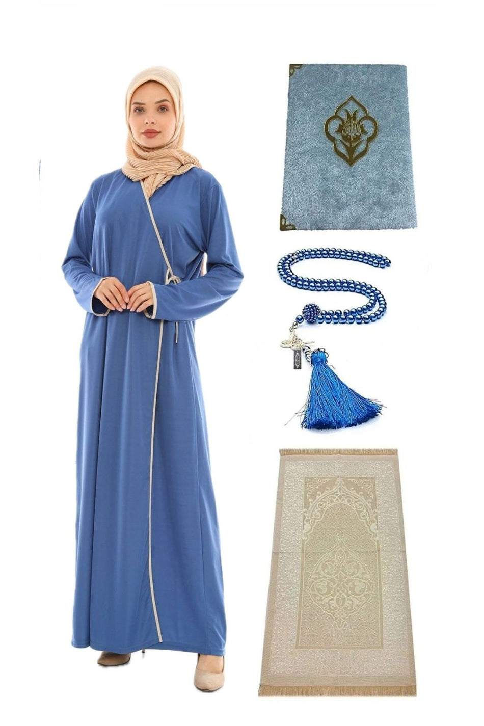 Namaz Dress Prayer Rug Pearl Prayer Beads Yasin Namaz Set - MALLTURK