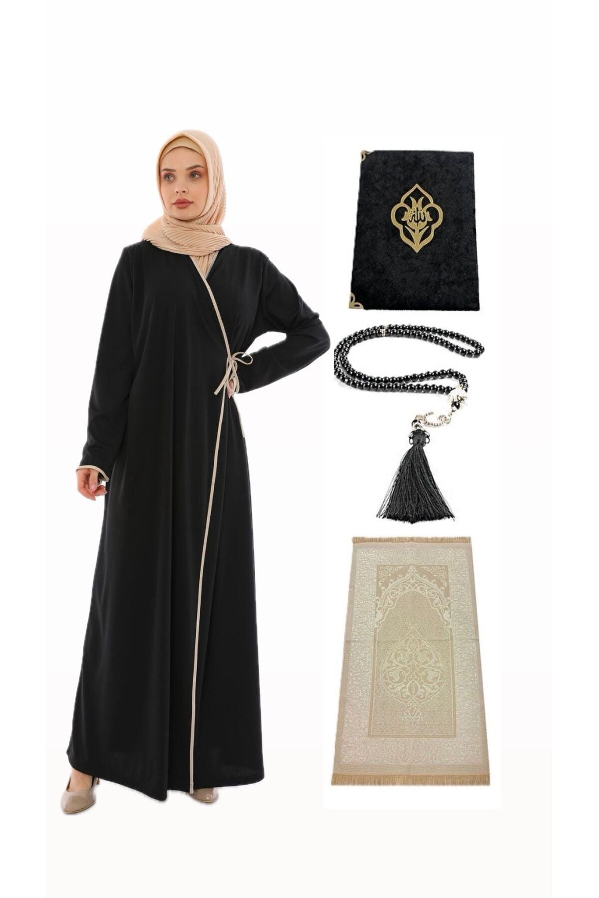 Namaz Dress Prayer Rug Pearl Prayer Beads Yasin Namaz Set - MALLTURK