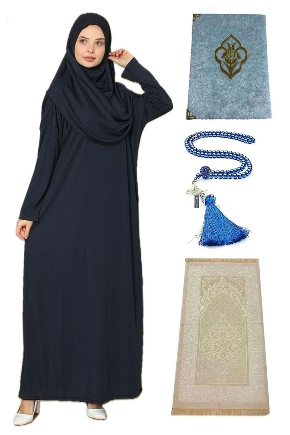 Namaz Set Namaz Dress Prayer Mat Pearl Prayer Beads Yasin - MALLTURK