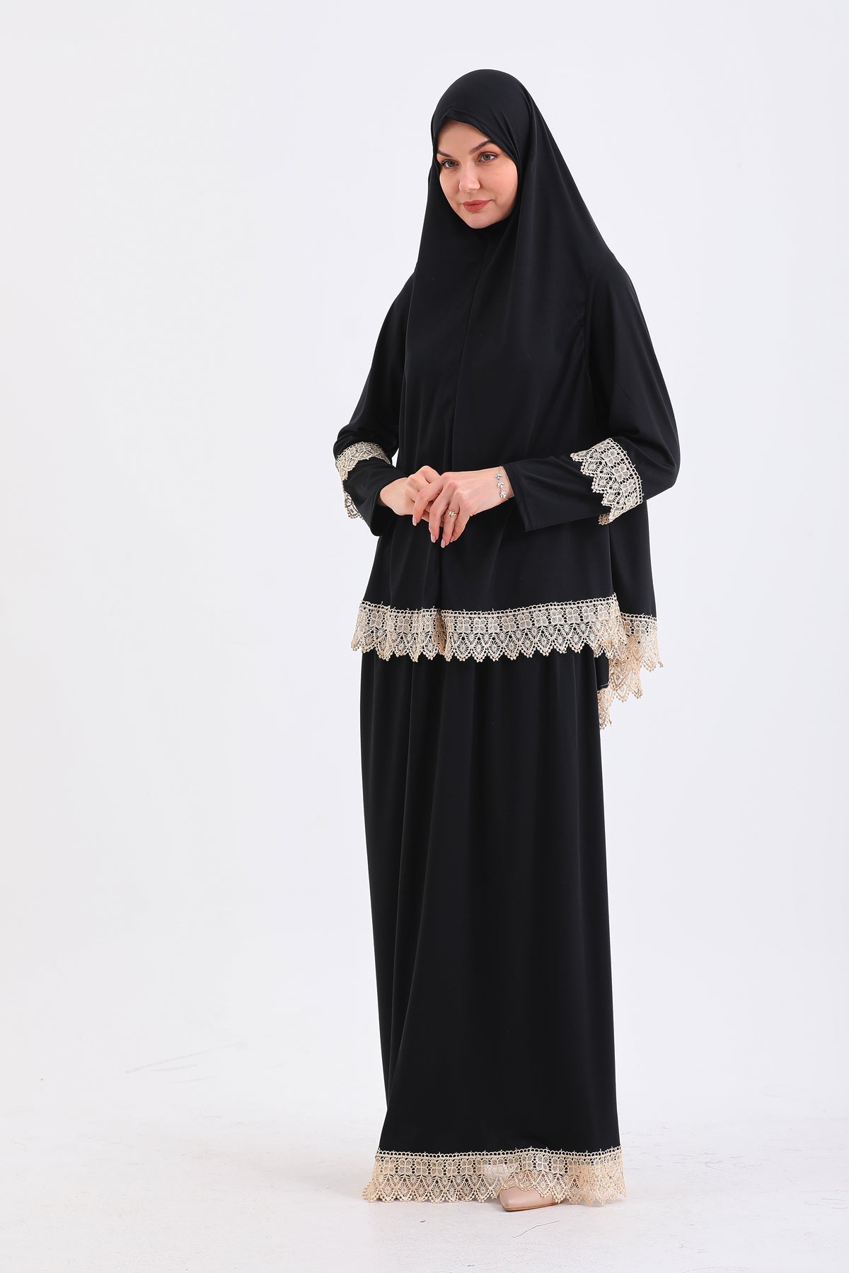 NON-SLIP Prayer Dress WITH TWO PIECES SKIRTS - MALLTURK