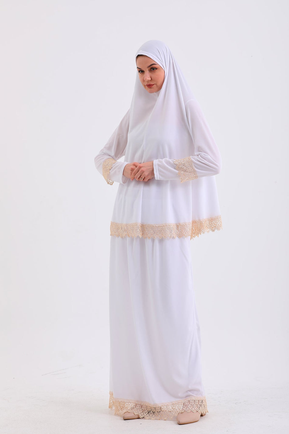NON-SLIP Prayer Dress WITH TWO PIECES SKIRTS - MALLTURK