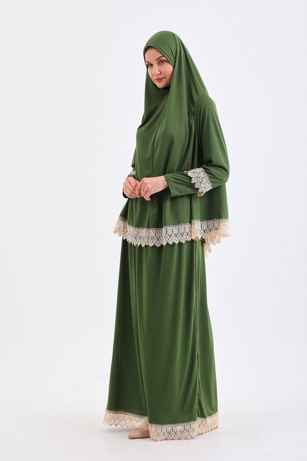 NON-SLIP Prayer Dress WITH TWO PIECES SKIRTS - MALLTURK