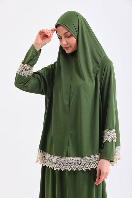 NON-SLIP Prayer Dress WITH TWO PIECES SKIRTS - MALLTURK