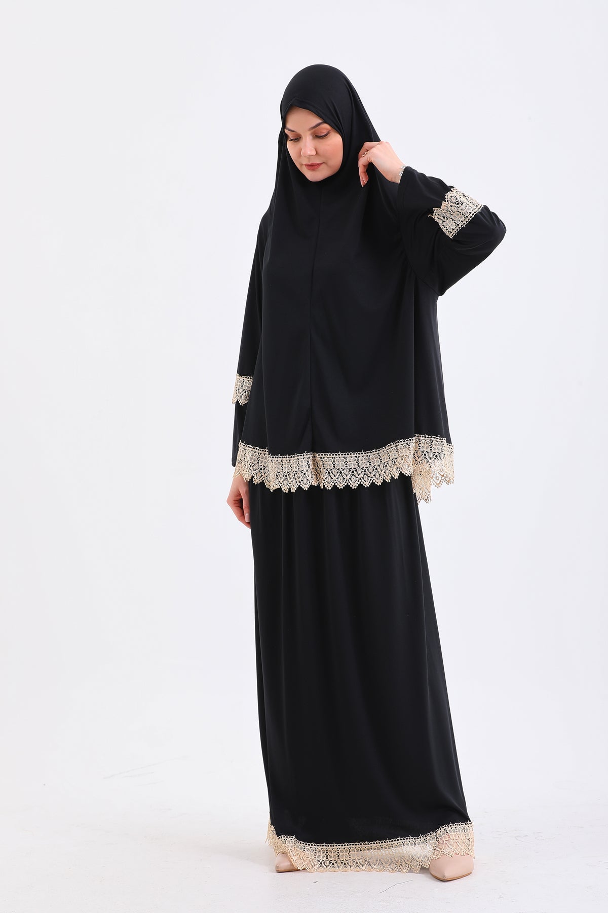 NON-SLIP Prayer Dress WITH TWO PIECES SKIRTS - MALLTURK