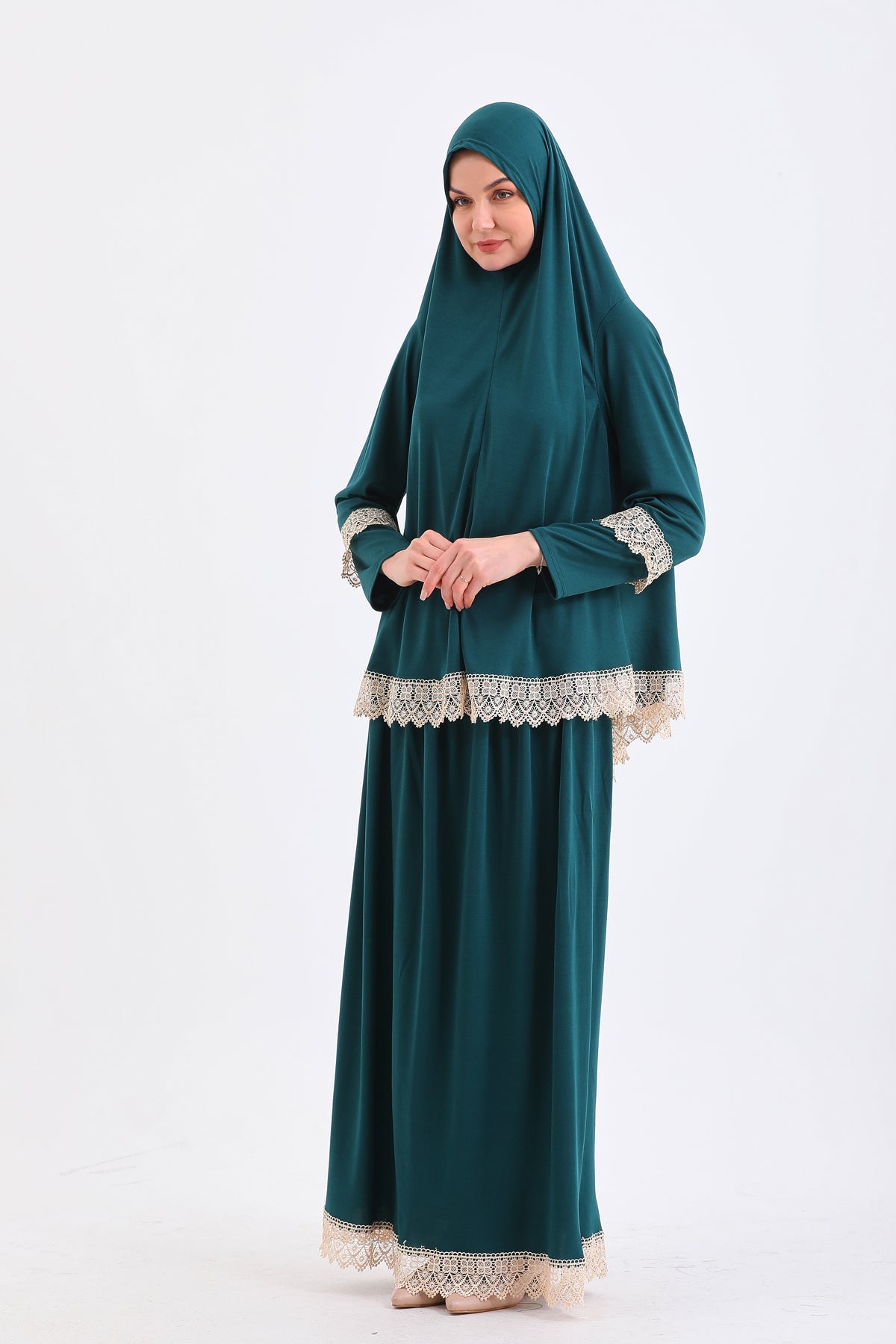 NON-SLIP Prayer Dress WITH TWO PIECES SKIRTS - MALLTURK