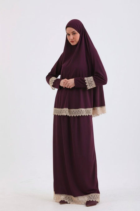 NON-SLIP Prayer Dress WITH TWO PIECES SKIRTS - MALLTURK