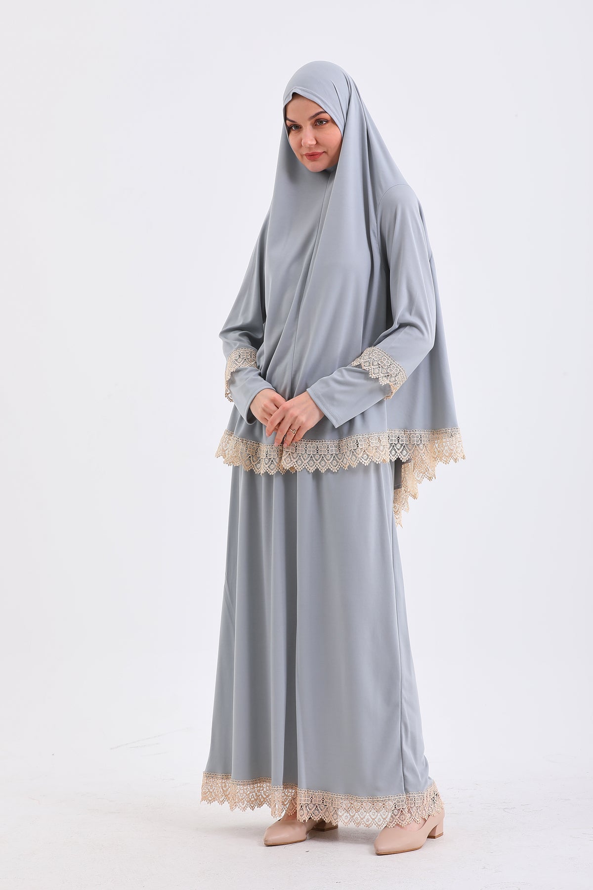 NON-SLIP Prayer Dress WITH TWO PIECES SKIRTS - MALLTURK