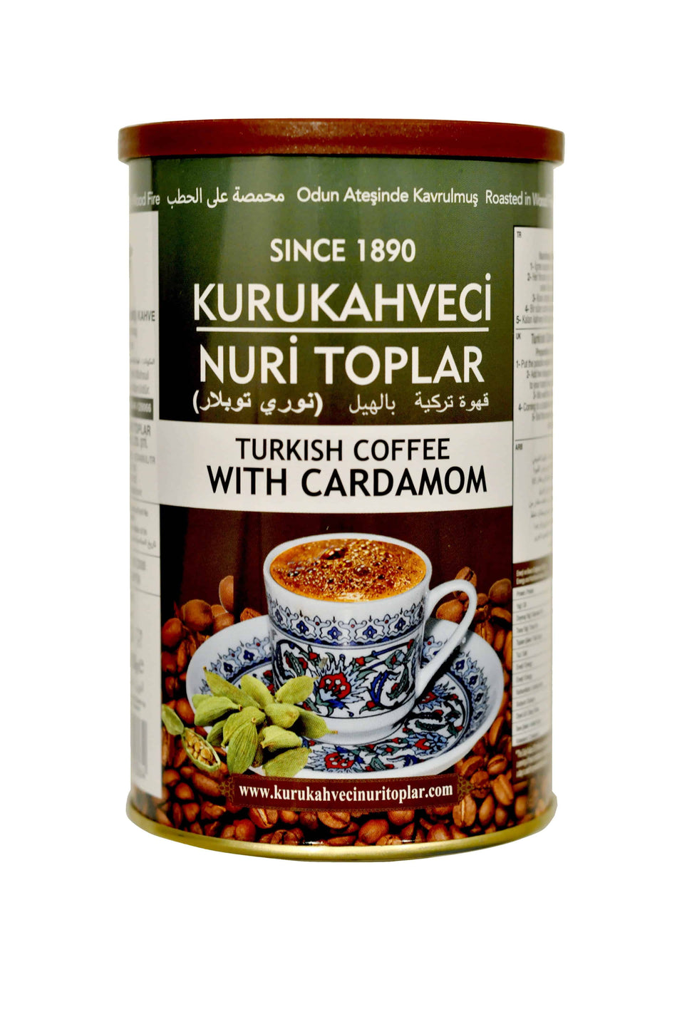 Turkse koffie met kardemom, Nuri Toplar 250g (9oz)