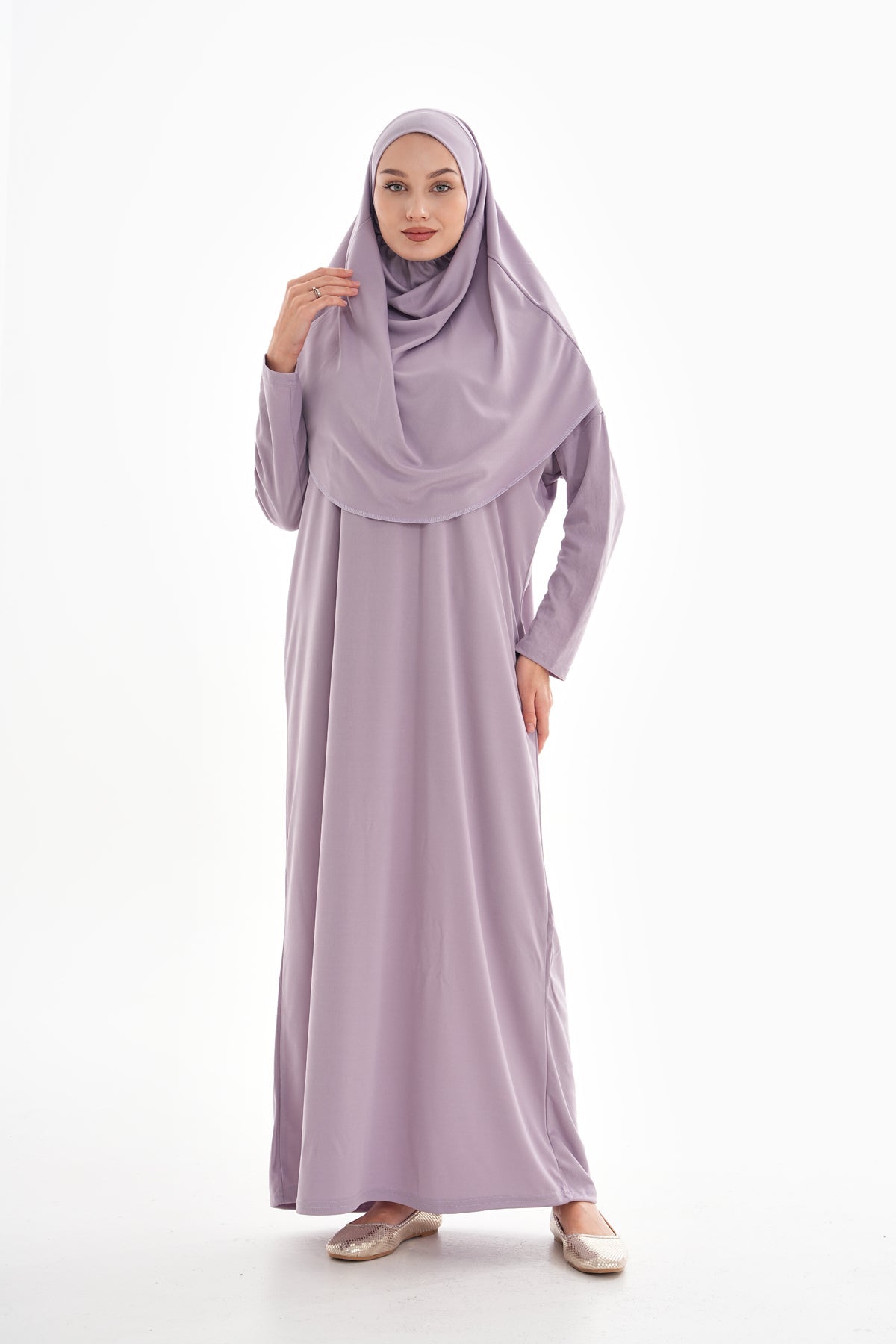 One-Piece Prayer Dress with Neck - MALLTURK