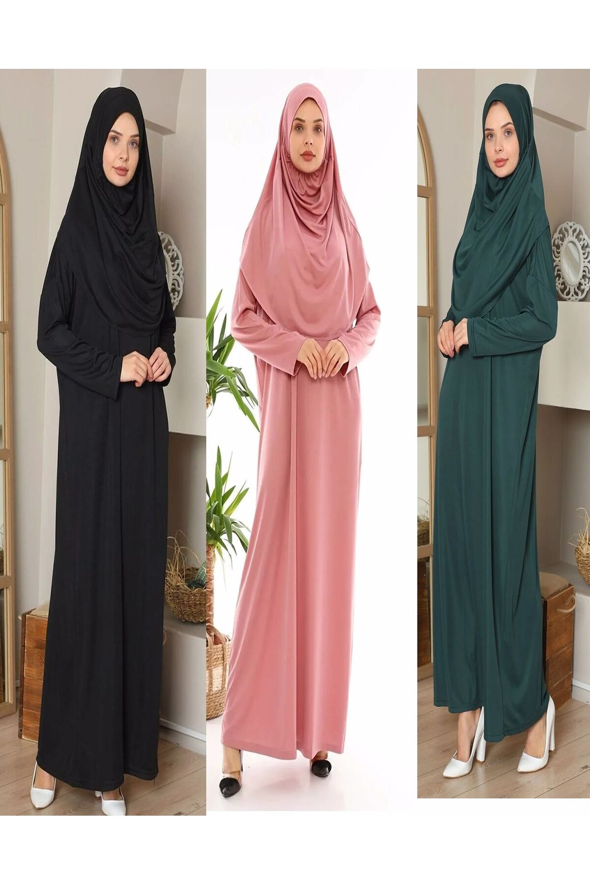 One-Piece Prayer Dress with Neck - MALLTURK