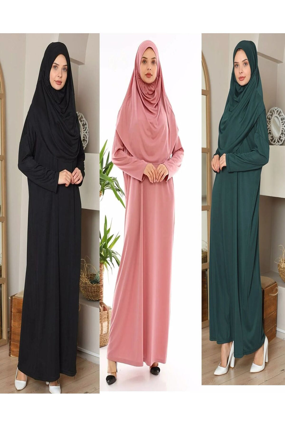 One-Piece Prayer Dress with Neck - MALLTURK