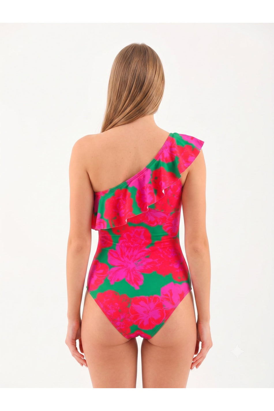 One shoulder ruffle swimsuit - MALLTURK