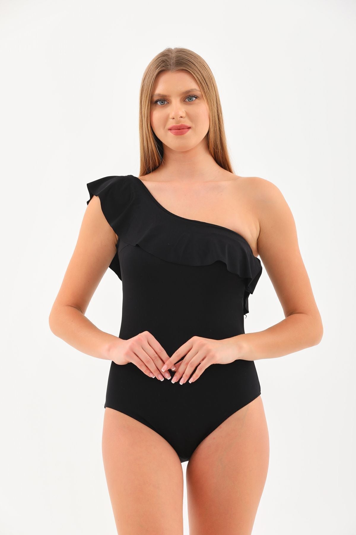 One shoulder ruffle swimsuit - MALLTURK