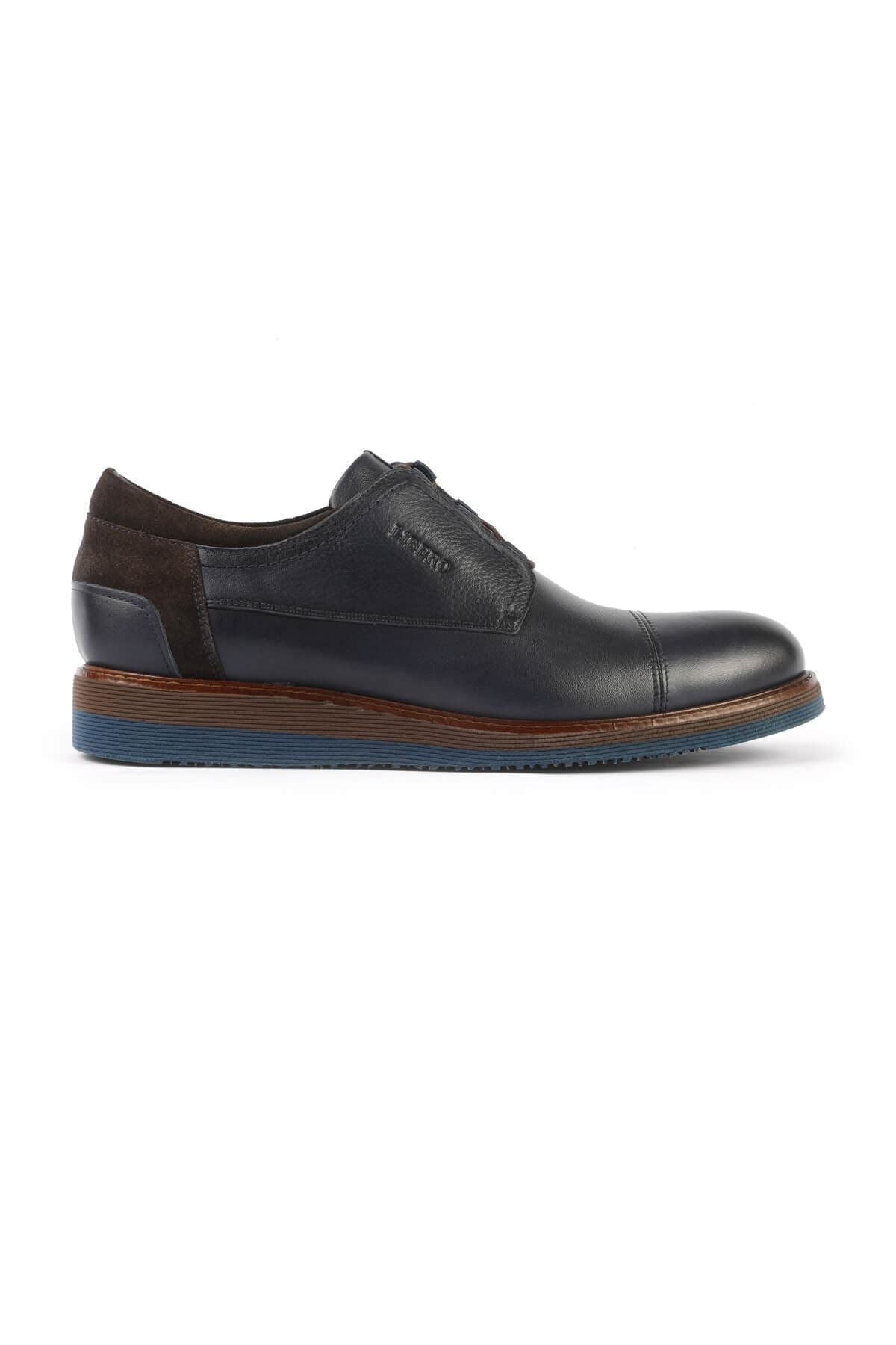 Oxford Men's Shoes Navy Blue - MALLTURK