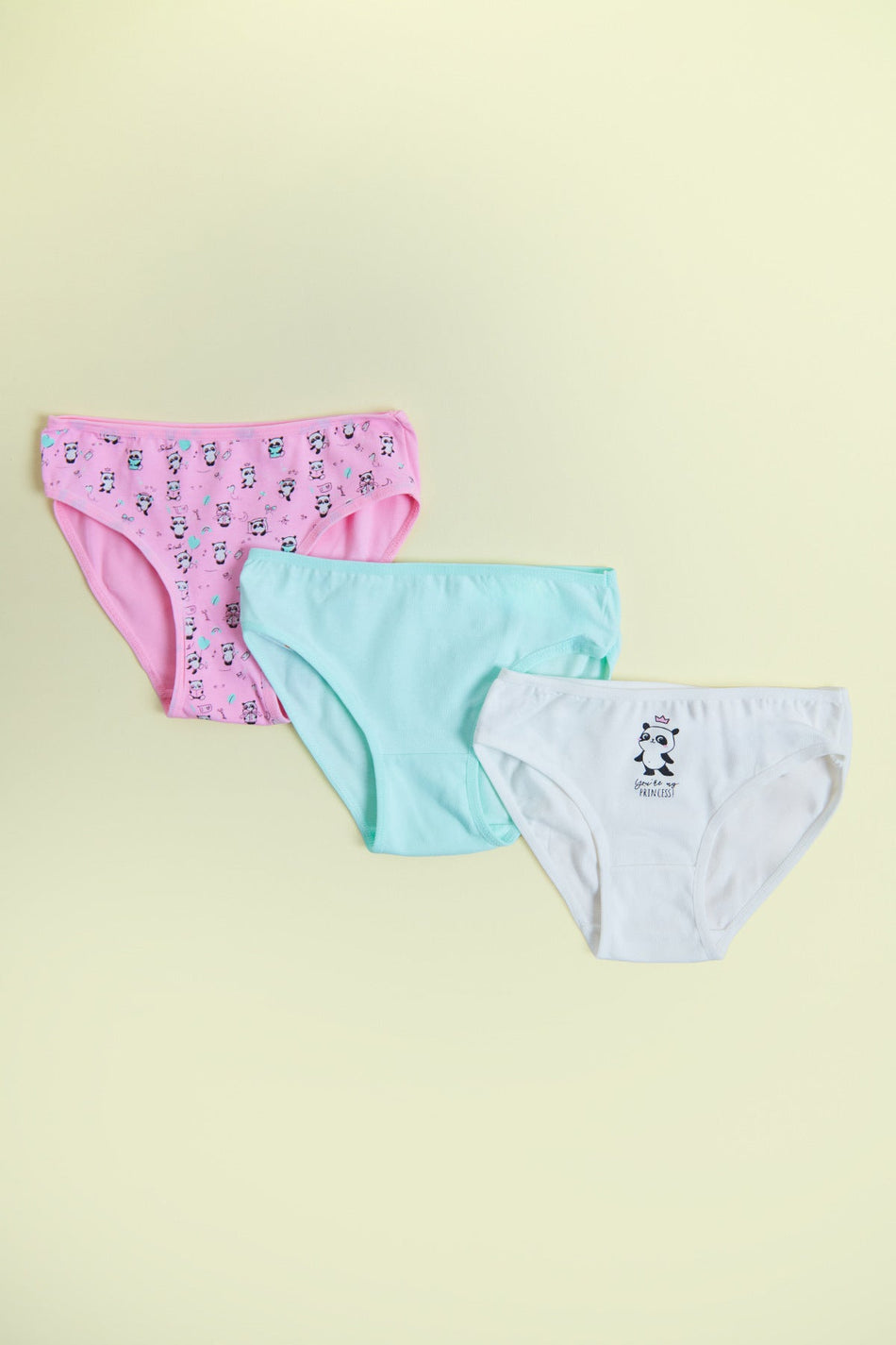 Panda Printed 3 Piece Girl's Panties - MALLTURK