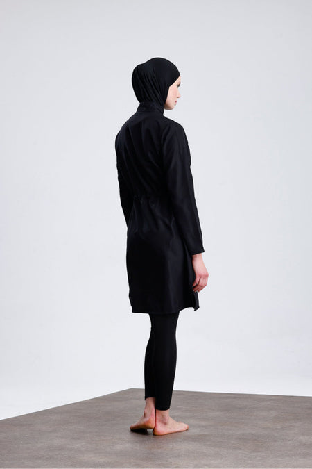 Parachute Fabric Zippered Hijab Swimsuit Water-Repellent - MALLTURK