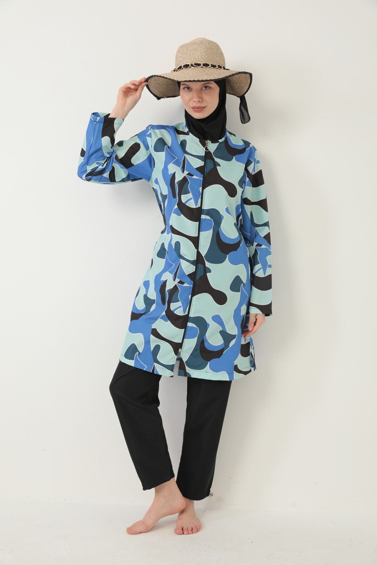 Parachute Full Covered Hijab Swimsuit - MALLTURK