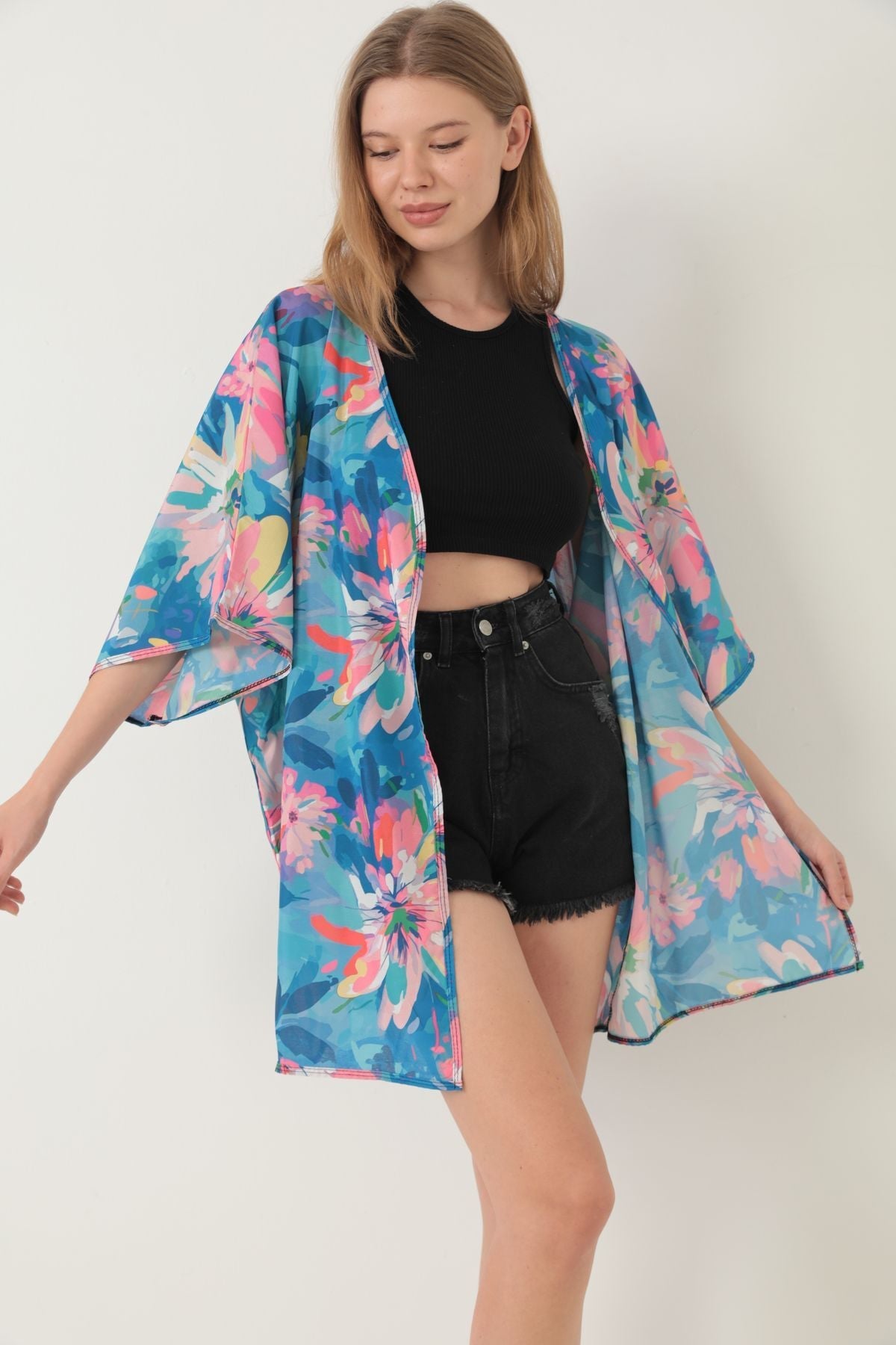 Pareo Beach Dress Kimono Patterned - MALLTURK