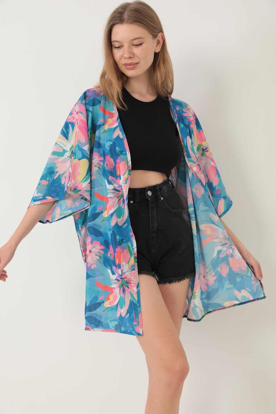 Pareo Beach Dress Kimono Patterned - MALLTURK