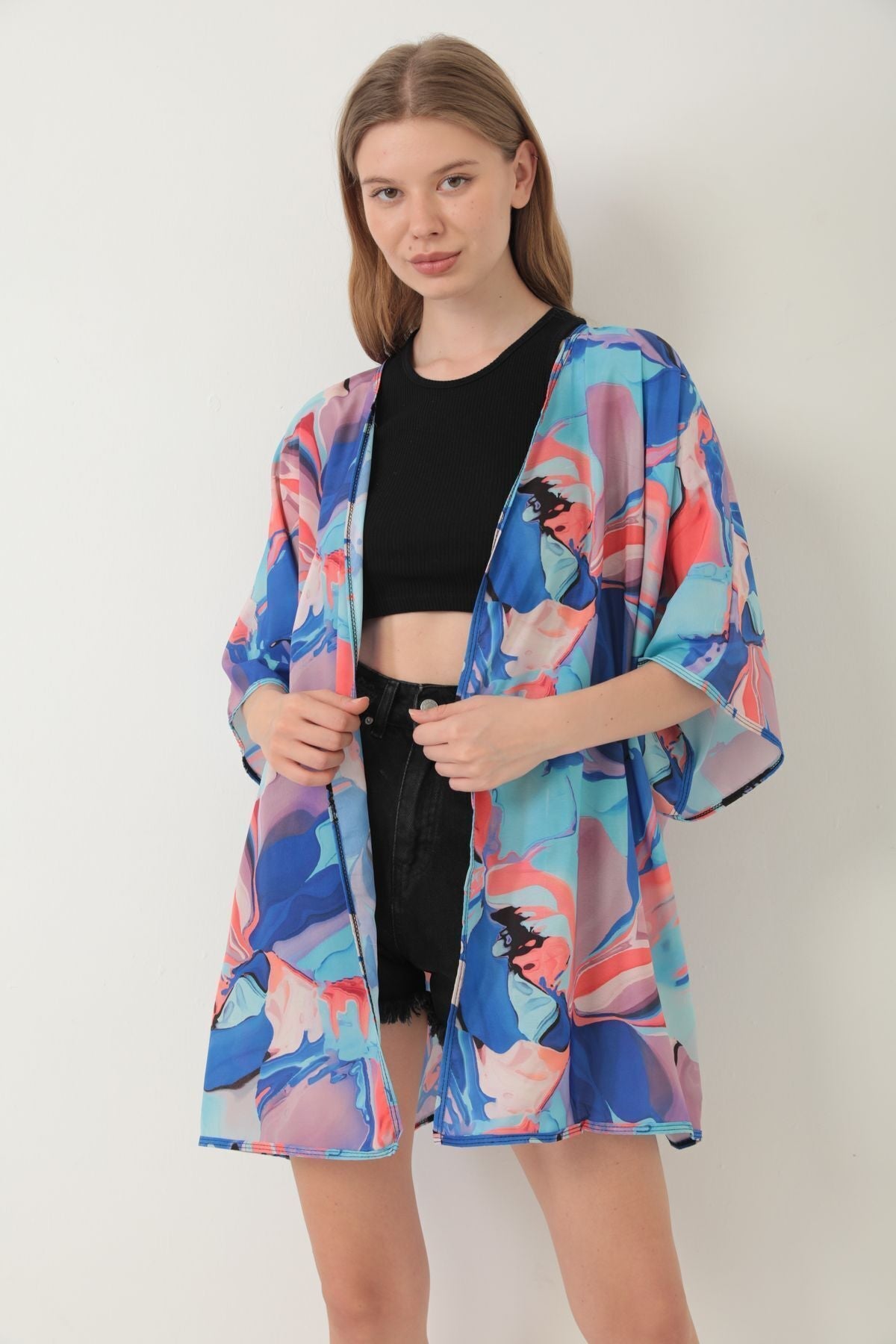 Pareo Beach Dress Kimono Patterned - MALLTURK
