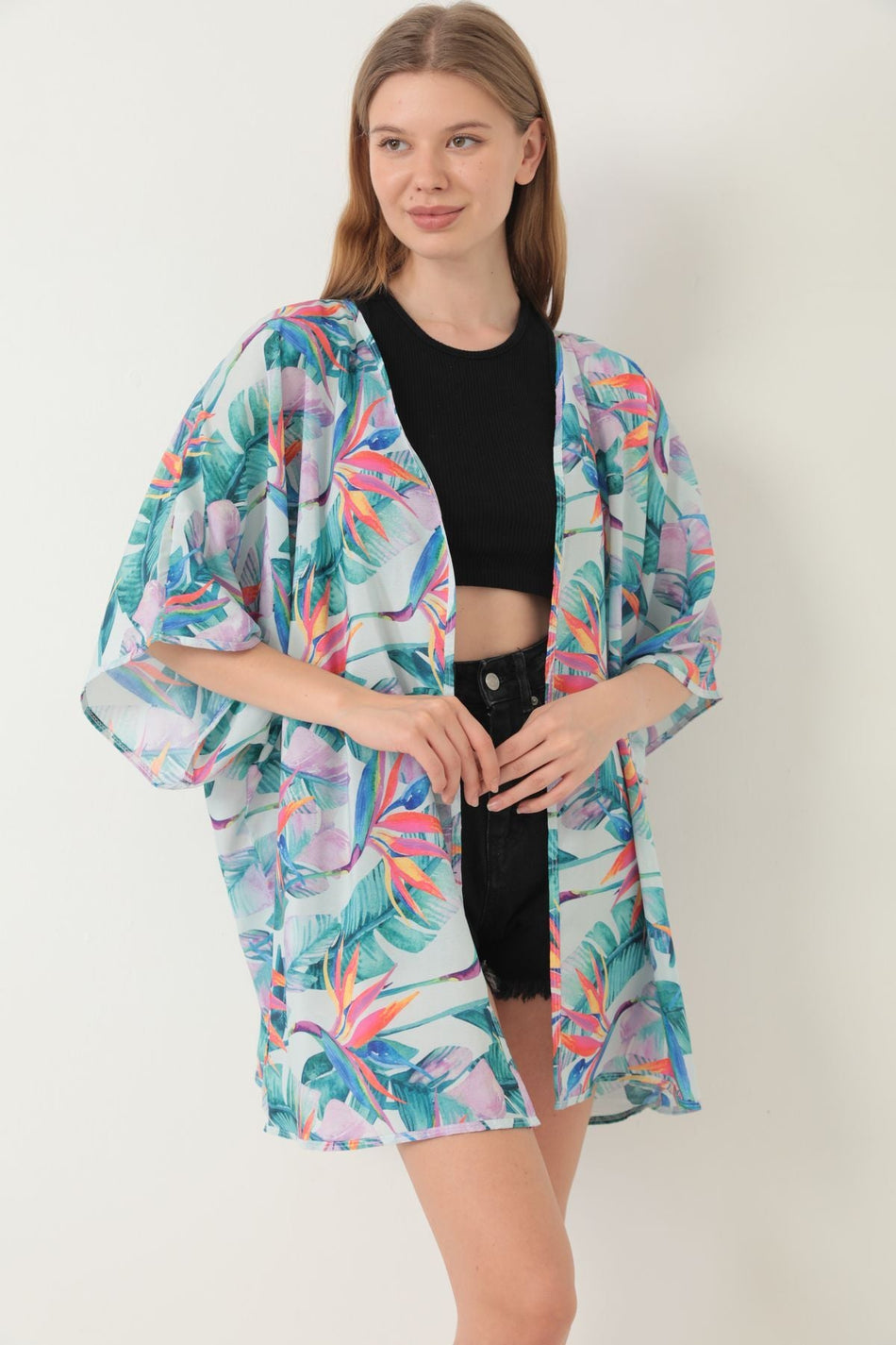 Pareo Beach Dress Kimono Patterned - MALLTURK