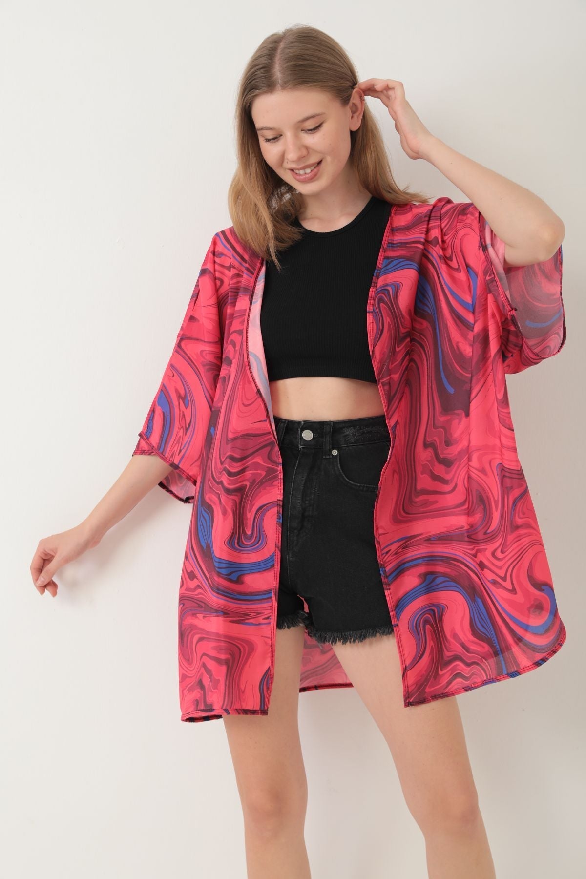 Pareo Beach Dress Kimono Patterned - MALLTURK