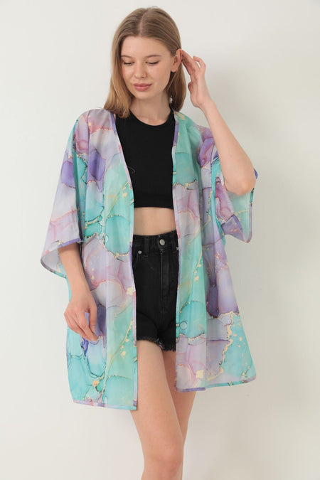 Pareo Beach Dress Kimono Patterned - MALLTURK