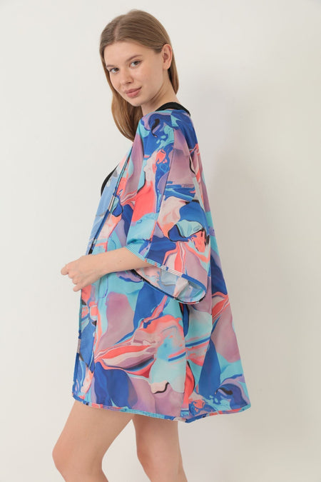 Pareo Beach Dress Kimono Patterned - MALLTURK