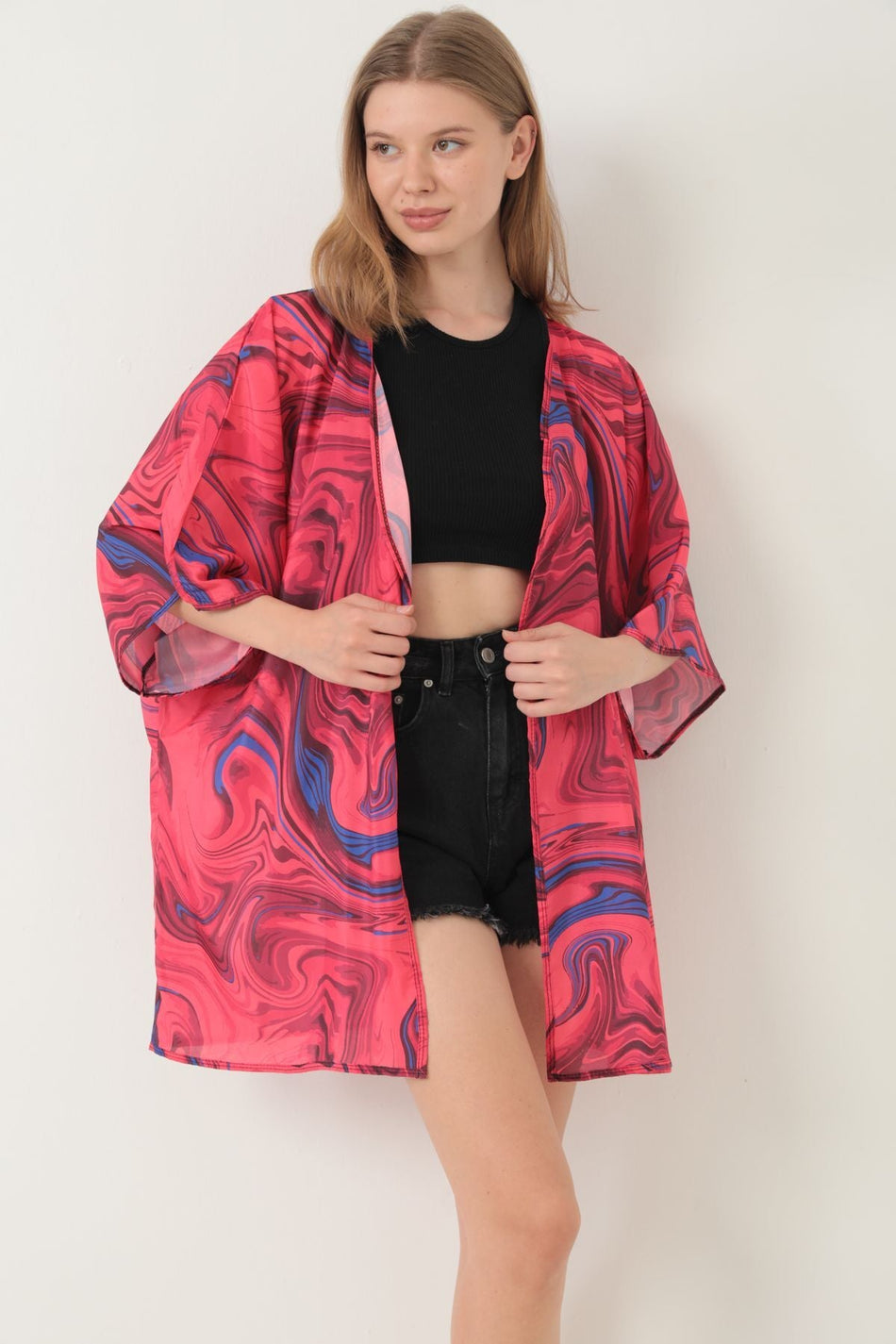 Pareo Beach Dress Kimono Patterned - MALLTURK