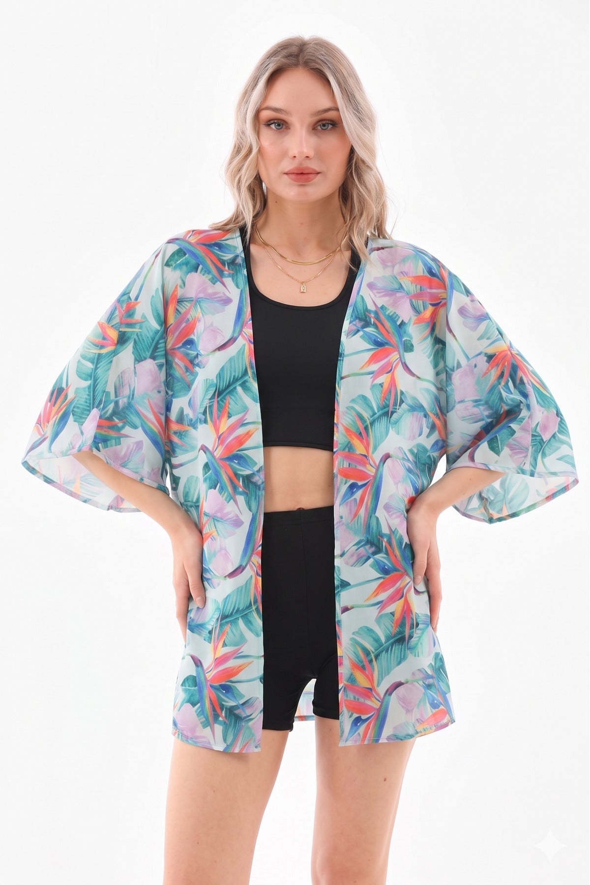Pareo Crop Swimsuit with Shorts - MALLTURK