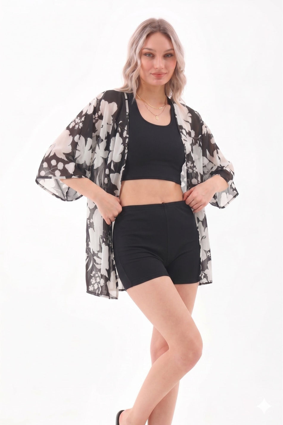 Pareo Crop Swimsuit with Shorts - MALLTURK