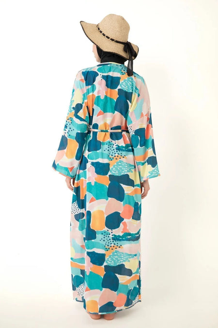 Pareolu Full Covered Hijab Swimsuit Lycra Fabric - MALLTURK