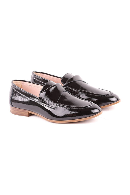 Patent Leather L039.15305 Black Women's Loafer Shoes - MALLTURK