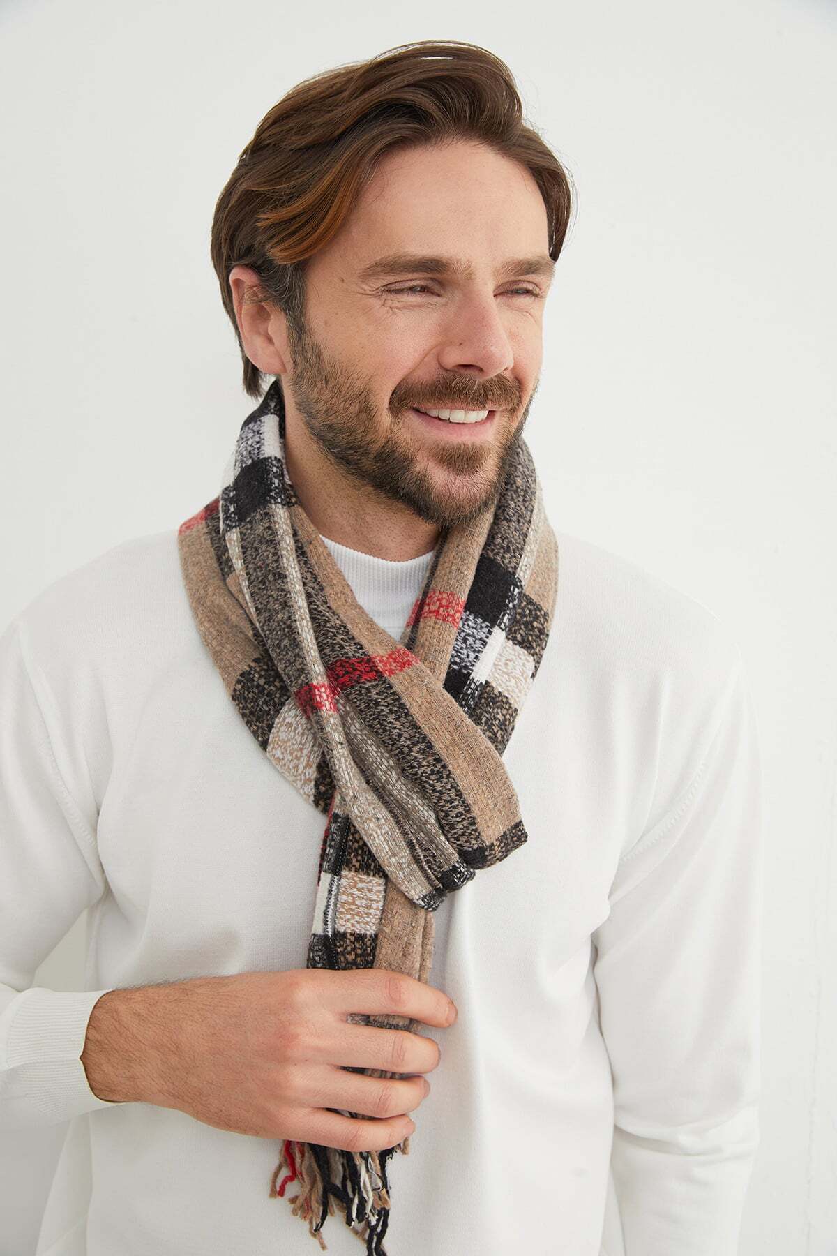 Patterned Soft Textured Scarf - MALLTURK