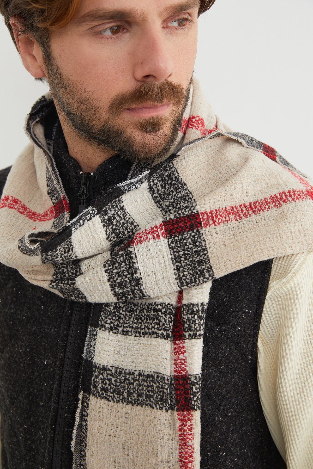 Patterned Soft Textured Scarf - MALLTURK