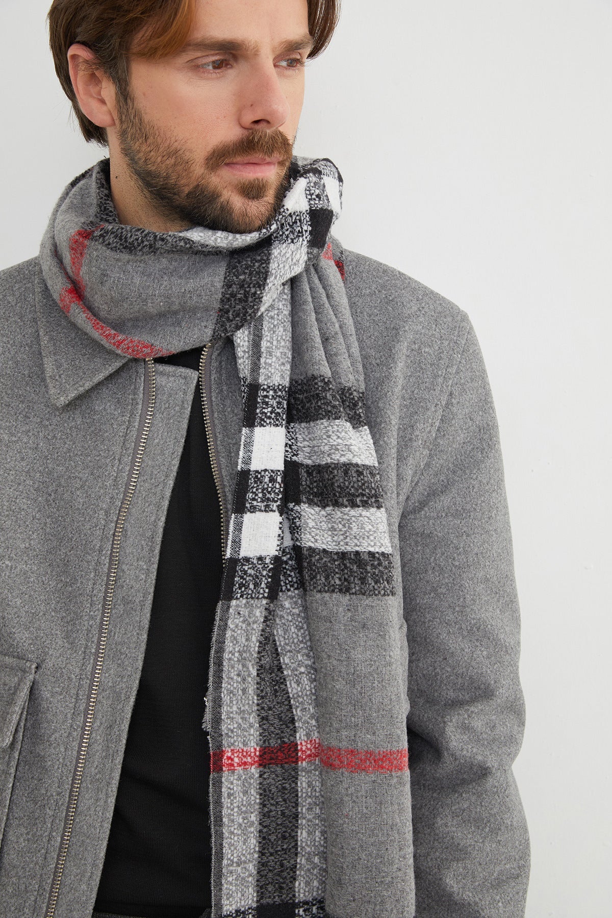Patterned Soft Textured Scarf - MALLTURK