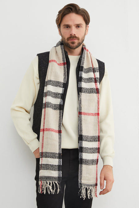 Patterned Soft Textured Scarf - MALLTURK