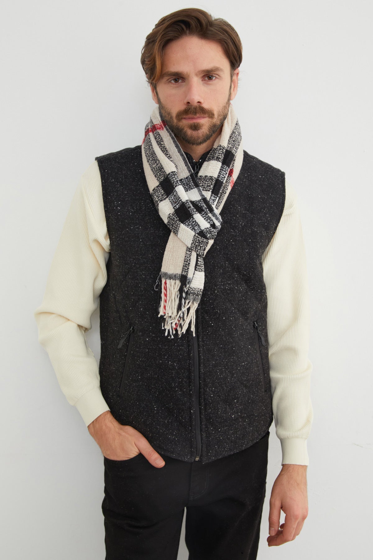 Patterned Soft Textured Scarf - MALLTURK