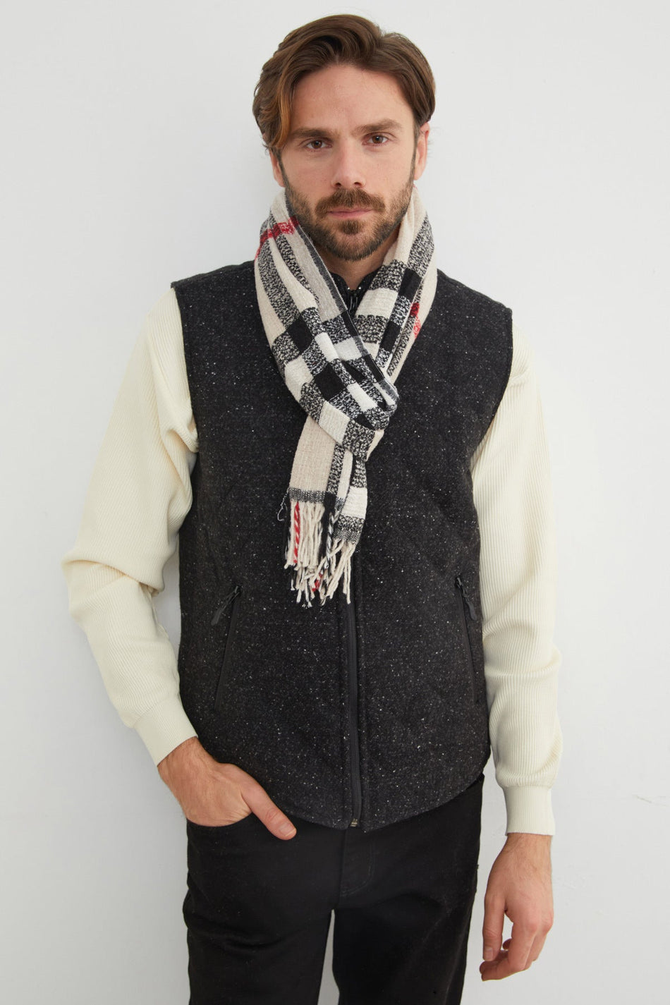 Patterned Soft Textured Scarf - MALLTURK