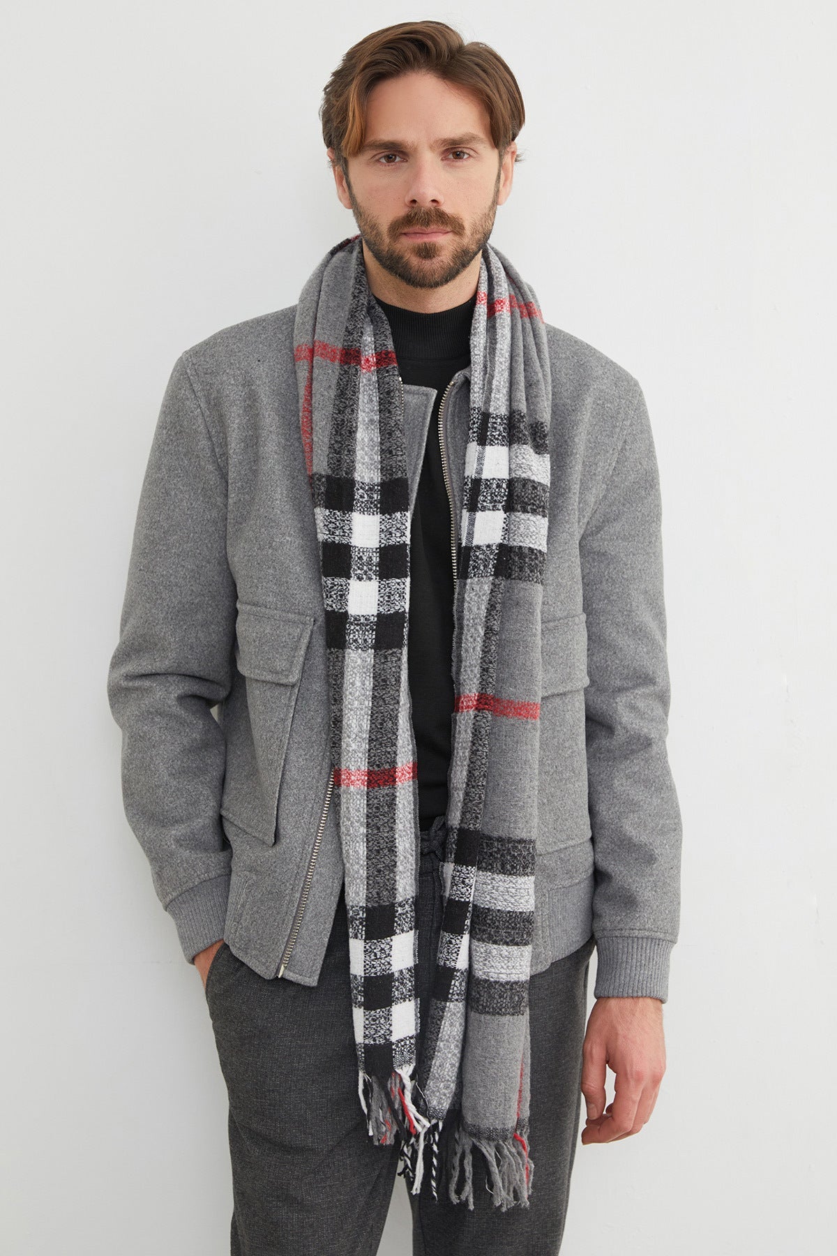 Patterned Soft Textured Scarf - MALLTURK