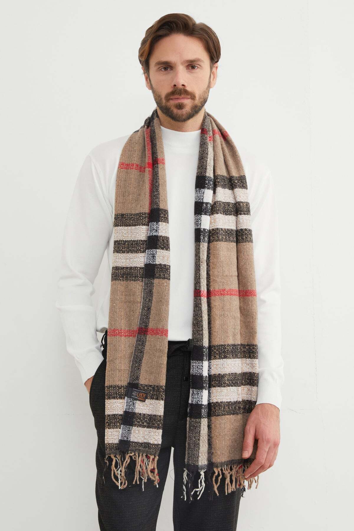 Patterned Soft Textured Scarf - MALLTURK