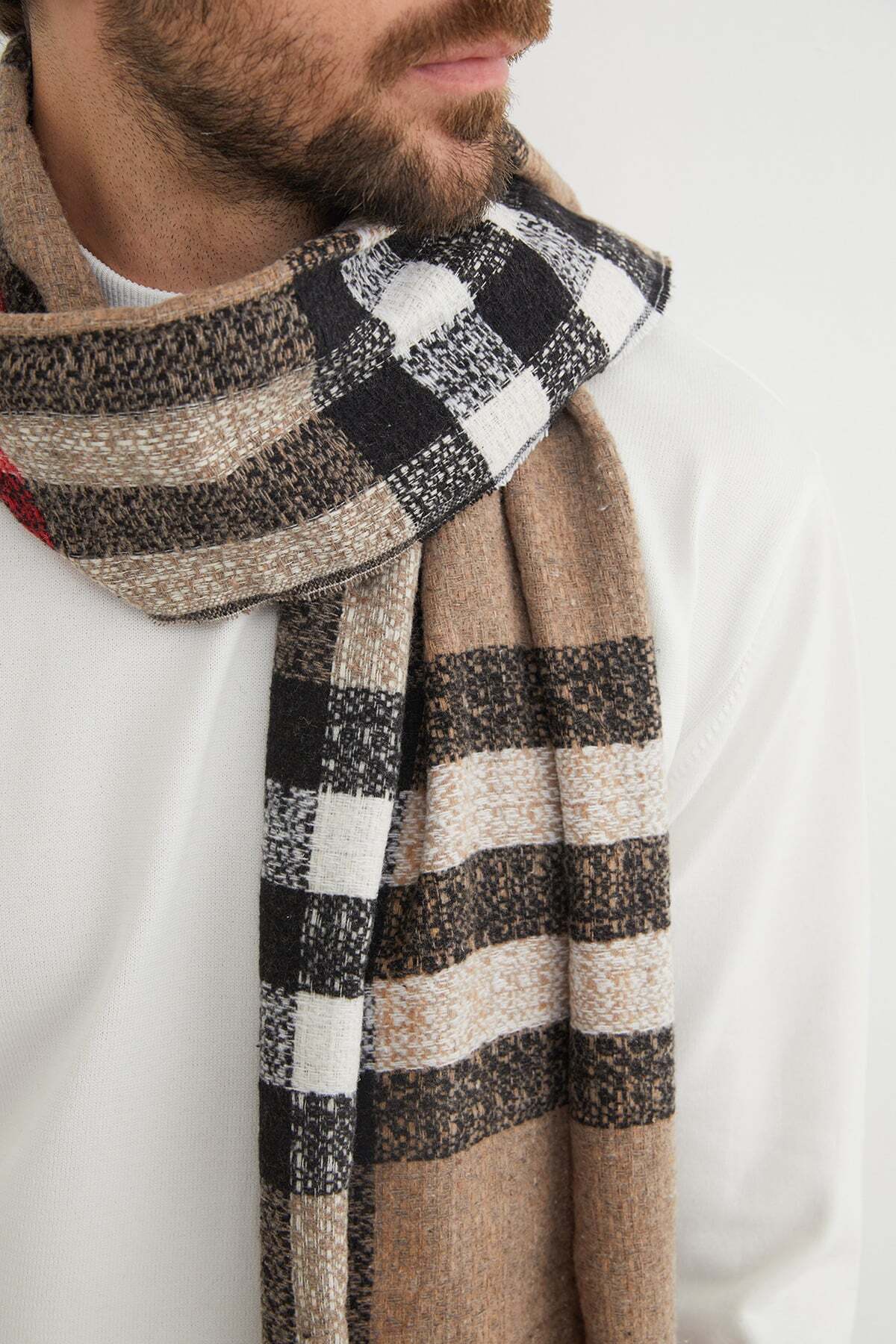 Patterned Soft Textured Scarf - MALLTURK