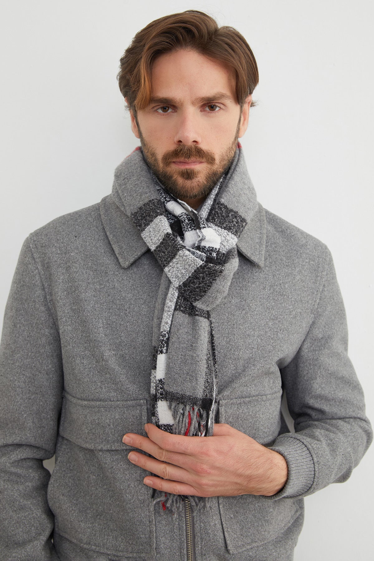 Patterned Soft Textured Scarf - MALLTURK