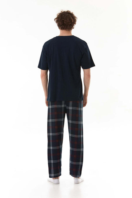 Plaid Patterned Pajama Set - MALLTURK