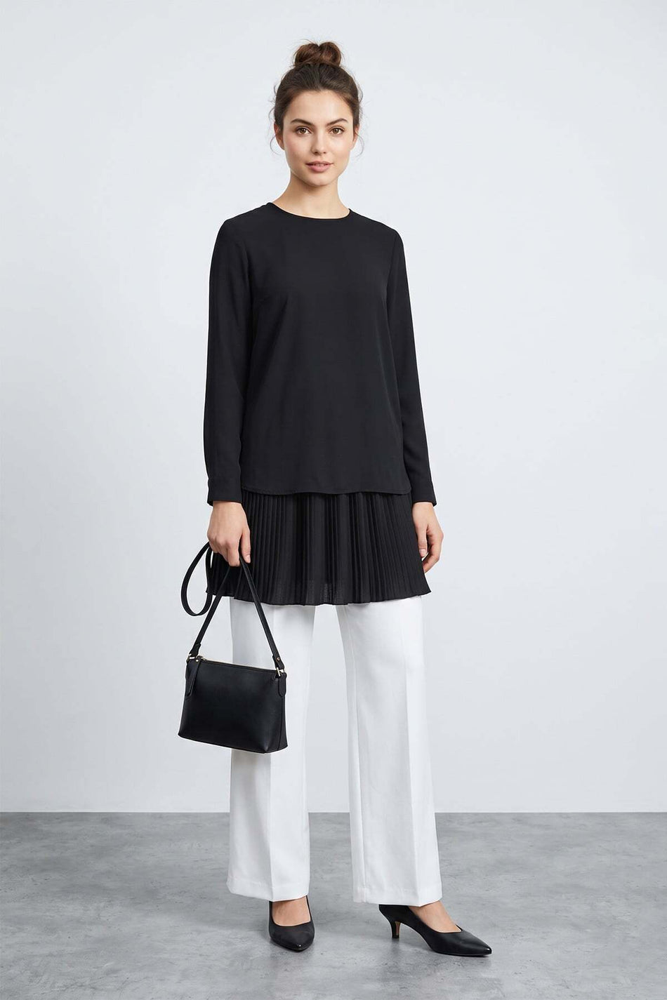 Pleated Skirt with Elastic Waist - MALLTURK